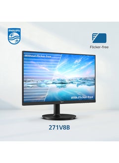 27 inch IPS Full HD 100 Hz Monitor, Adaptive Sync, HDMI and VGA, Flicker Free, Anti-Glare, Low Blue Mode, EasyRead, Mega Infinity DCR, Black, 271V8B Black - pnsku/N53426010A/45/_/1698827823/eccac71e-6884-4bb8-8a54-198bf9546974