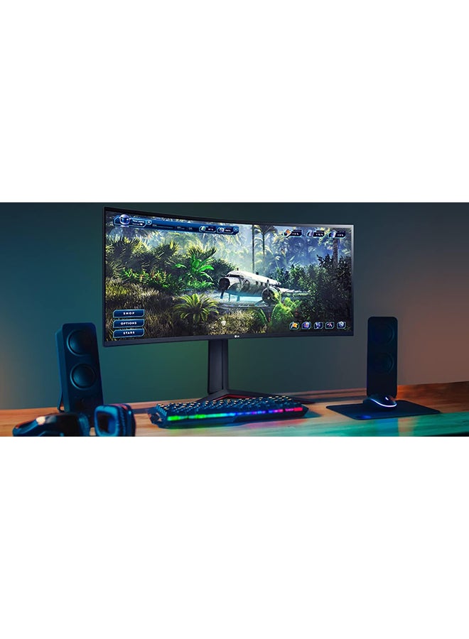 LG 34 Inch UltraGear QHD Curved Gaming Monitor (3440x1440) VA Panel, 160Hz Refresh Rate & 1ms MBR, AMD FreeSync Premium, sRGB 99% (Typ.) & HDR 10, 7Wx2ch Speakers, HDMI / DisplayPort, 34GP63A-B Black - Image 4