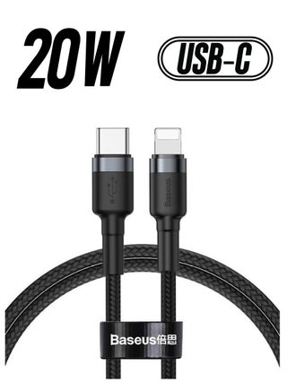 1M USB C To Lightning 20W QC3.0 Power Delivery Nylon Braided Cable For Iphone 14 13 13 Pro 12 Pro Max 12 11 X XS XR 8 Plus iPad Black - pnsku/N53426296A/45/_/1738232971/69eab9ef-9679-42b7-99f9-ba8f2456750e