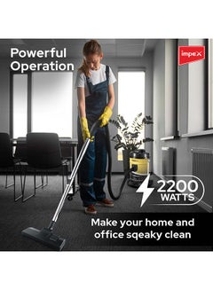 Impex High Power|Low Noise|Telescopic Tube|Strong Metal Body |Dust Full Indication 21 L 2200 W Impex Vacuum Cleaner (VC 4704) Black And gold  - Image 3