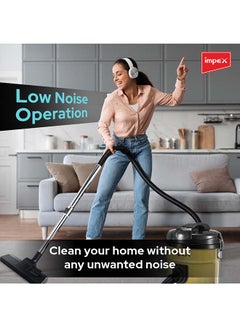 Impex High Power|Low Noise|Telescopic Tube|Strong Metal Body |Dust Full Indication 21 L 2200 W Impex Vacuum Cleaner (VC 4704) Black And gold  - Image 4