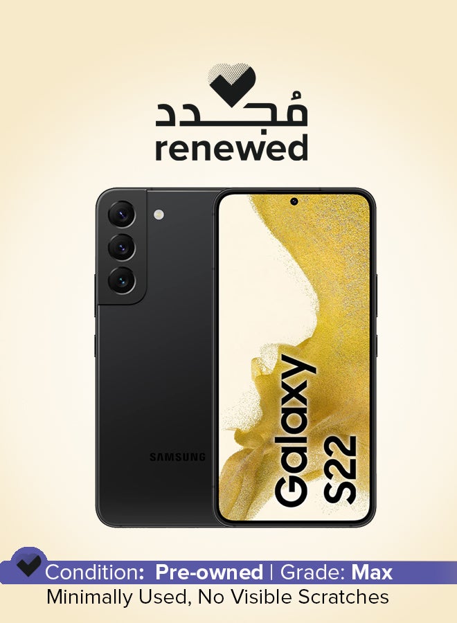 Samsung Renewed - Galaxy S22 Dual SIM Phantom Black 8GB RAM 128GB 5G - Image 1