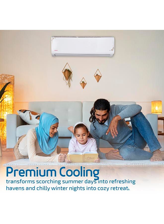 NIKAI - Split Air Conditioner With Heating And Cooling Function Rotary Compressor 12600 BTU NSAC12136HC24 White - Image 1