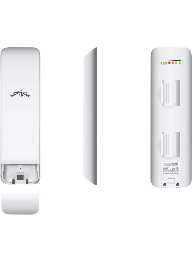 UBIQUITI - Nanostation NSM5, 5GHz, 802.11a/n Hi-power 20 dBm Minimum, 2x2 MIMO AirMax TDMA PoE Station White - Image 1