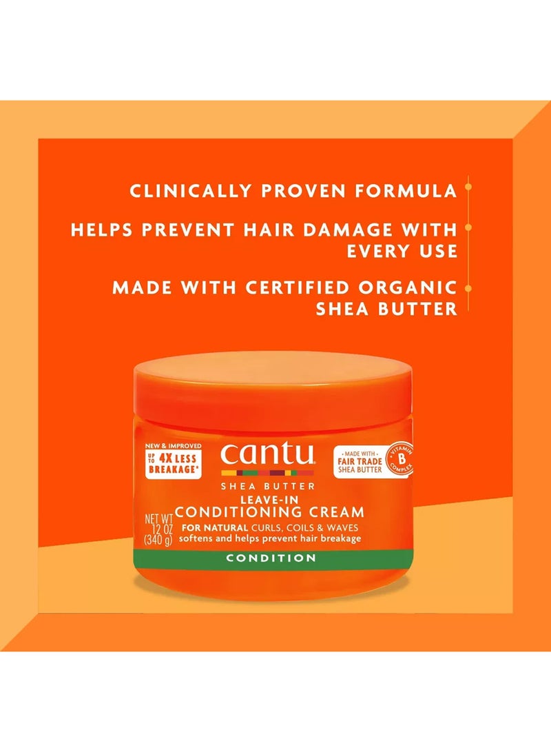 Cantu Shea Butter Leave In Conditioning Cream 340grams - Image 4