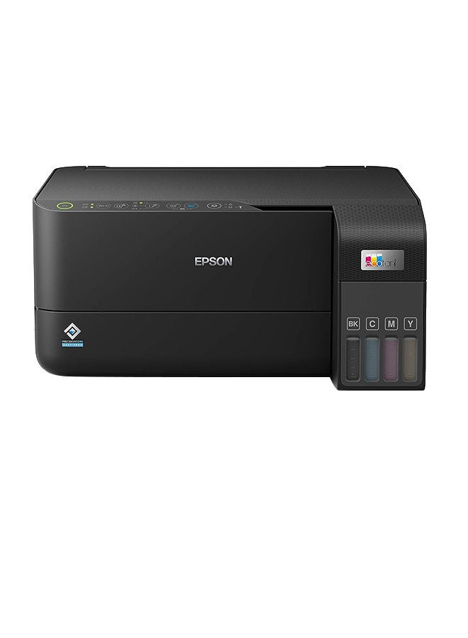 إبسون - طابعة EcoTank L3550 Home Ink Tank، طابعة A4 ملونة عالية السرعة 3 في 1 مع واي فاي مباشر، طابعة صور، مع اتصال التطبيق الذكي، أسود + صندوق ورقي مجاني للأعمال - Image 1