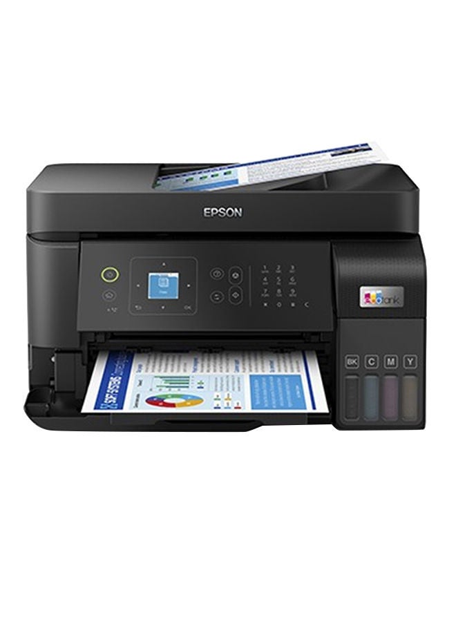 EPSON - EcoTank L5590 Office ink tank printer, High-speed A4 colour 4-in-1 printer with ADF, Wi-Fi Direct and Ethernet, with SmartApp conectivity + FREE Business Paper box Black - Image 1