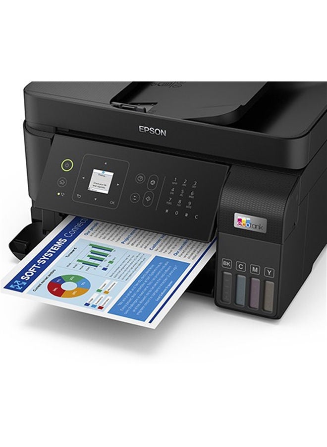 EPSON - EcoTank L5590 Office ink tank printer, High-speed A4 colour 4-in-1 printer with ADF, Wi-Fi Direct and Ethernet, with SmartApp conectivity + FREE Business Paper box Black - Image 1