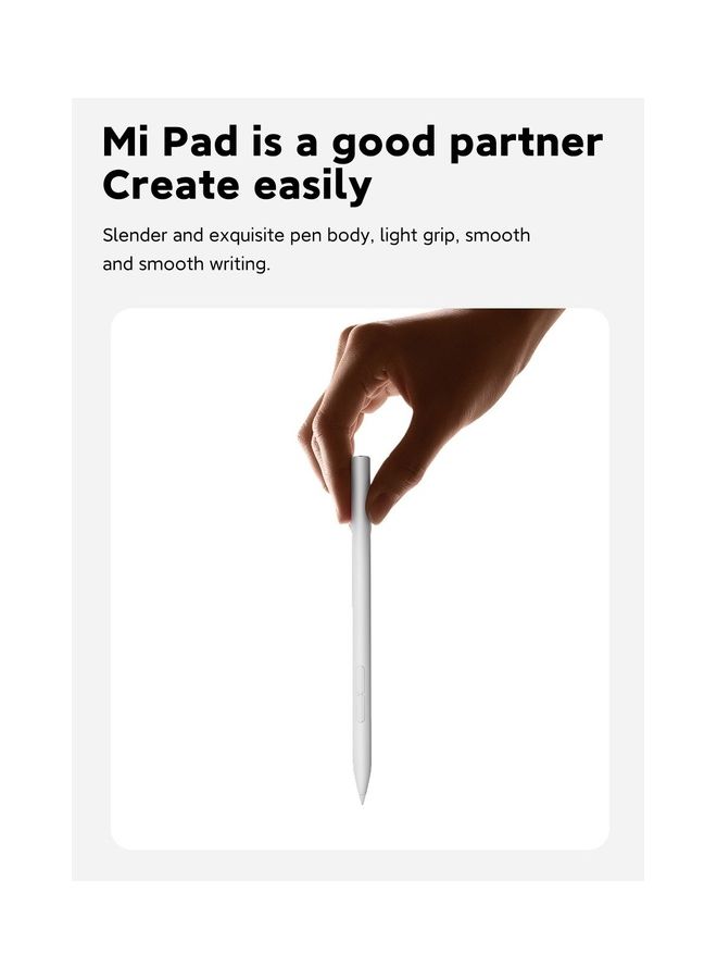 Xiaomi Stylus 2nd Gen Smart Pen 4096 Level Sense For Mi Pad 6 Pad 5 Pro Tablet 150h Battery Life Magnetic Charge White - Image 4