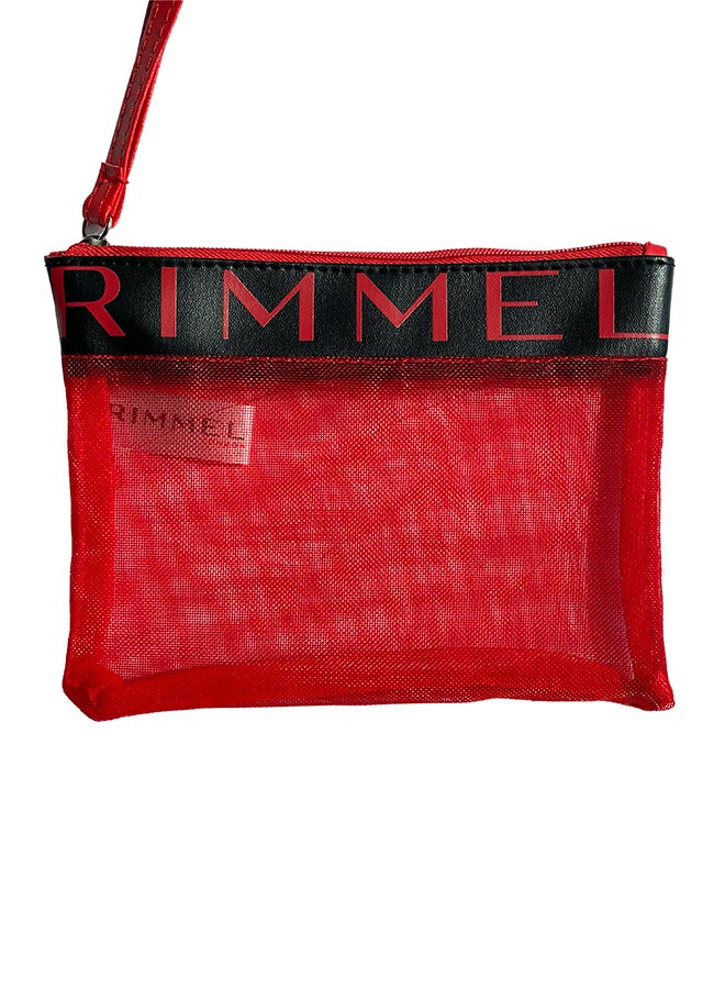 بيوتي جيفت Rimmel London Multi Gift GWP Mesh Pouch UAE 18 MEA Red - Image 1