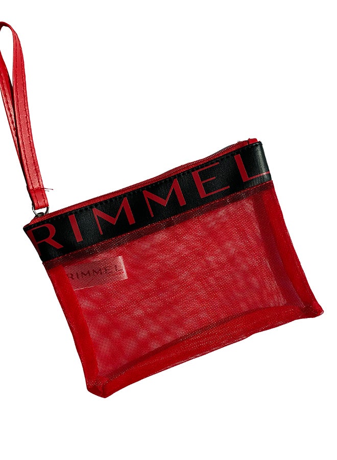 بيوتي جيفت Rimmel London Multi Gift GWP Mesh Pouch UAE 18 MEA Red - Image 2