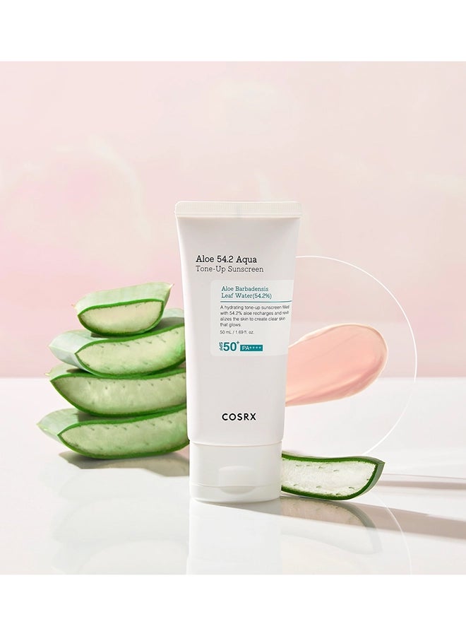 Cosrx - Aloe 54.2 Aqua Tone-up Sunscreen Spf50+/pa++++ 50ml - Image 1
