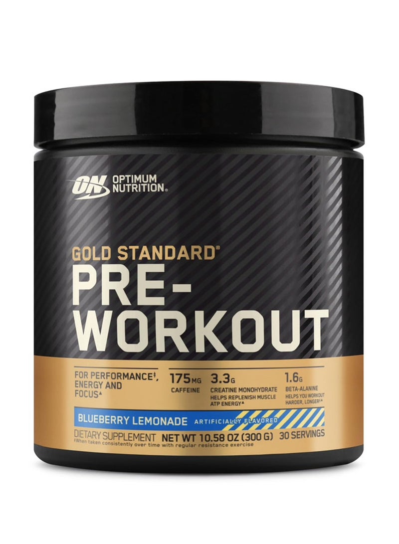 Optimum Nutrition Gold Standard Pre-Workout Blueberry Lemonade 300G 30 Servings  - Image 1