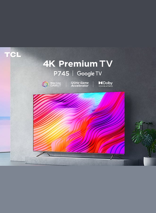 TCL 85 Inch 4K Ultra HD Smart TV, Google TV With 120Hz Game Accelerator, Dolby Vision & Atmos, HDR 10, Built-In Chromecast Assistant, 60HZ MEMC, (2023 Model) 85P745 Black 85P745 Black  - Image 2