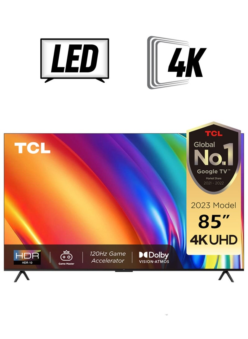 TCL 85 Inch 4K Ultra HD Smart TV, Google TV With 120Hz Game Accelerator, Dolby Vision & Atmos, HDR 10, Built-In Chromecast Assistant, 60HZ MEMC, (2023 Model) 85P745 Black 85P745 Black  - Image 1