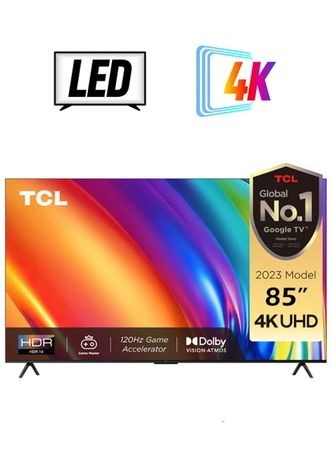 85 Inch 4K Ultra HD Smart TV, Google TV With 120Hz Game Accelerator, Dolby Vision & Atmos, HDR 10, Built-In Chromecast Assistant, 60HZ MEMC, (2023 Model) 85P745 Black 85P745 Black