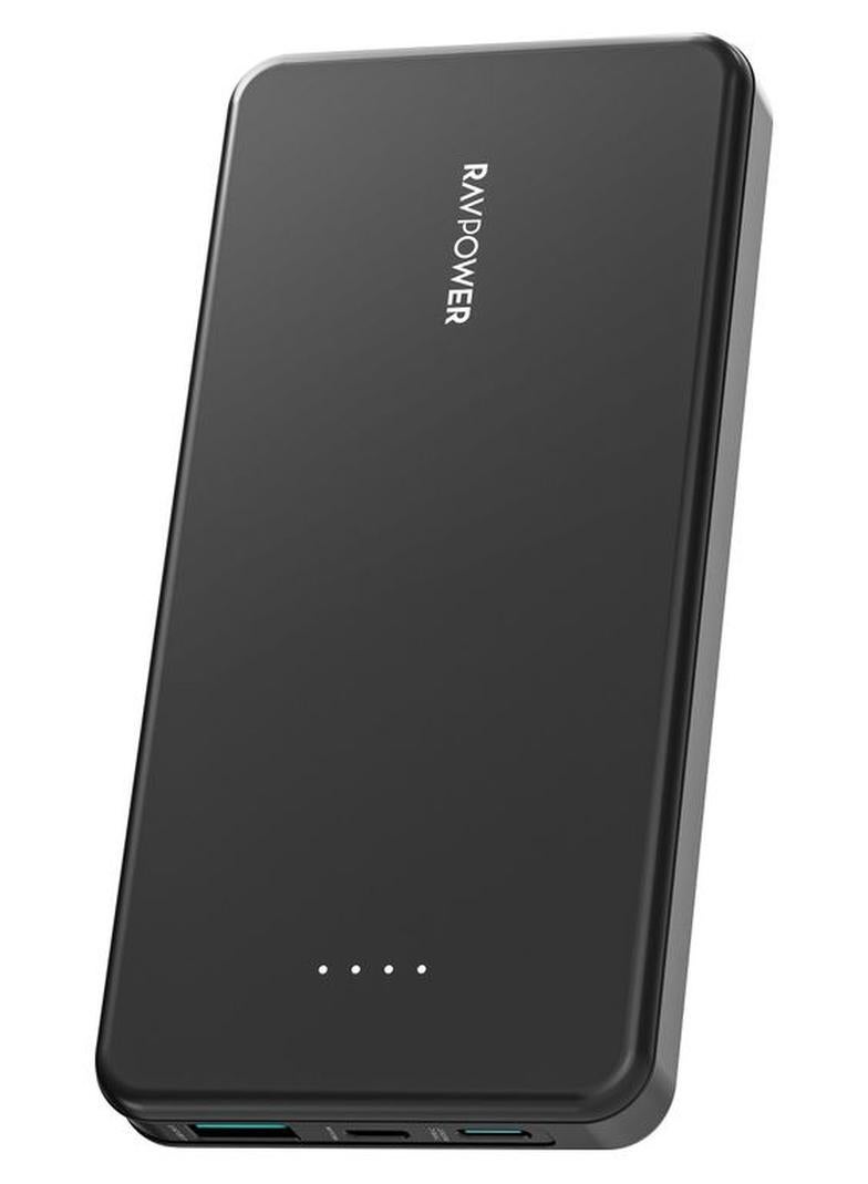 RAVPOWER Battery with Type-C Port, Micro Port, and 15W USB Port - Black - Image 1