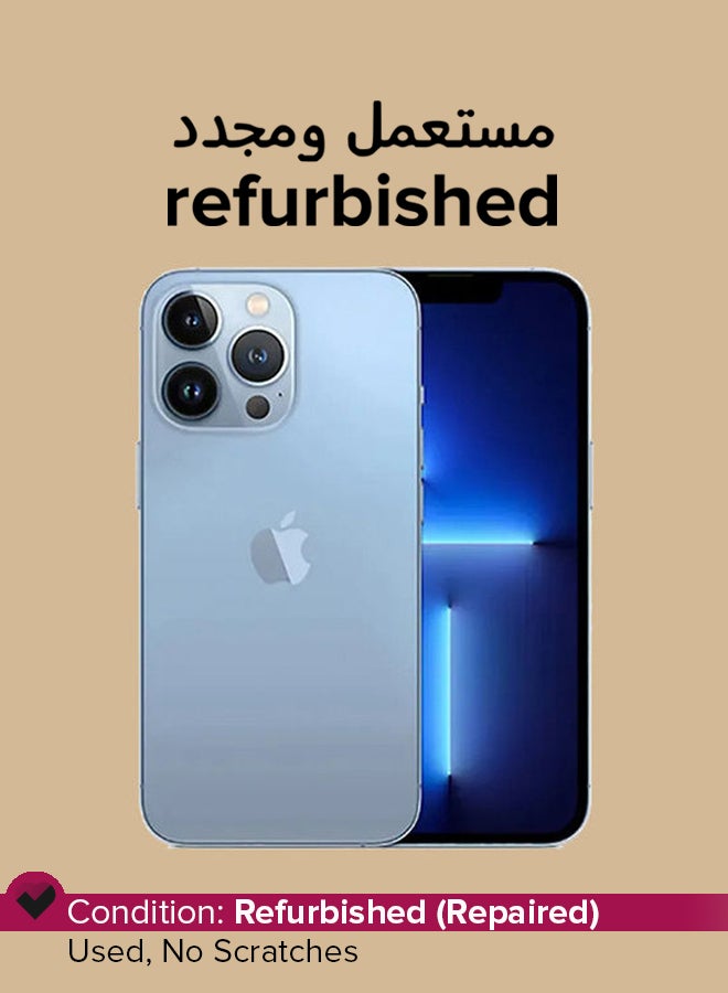 ابل  تم تجديده - iPhone 13 Pro بسعة 256 جيجابايت باللون الأزرق الداكن ويدعم تقنية 5G مع تطبيق Facetime - الإصدار العالمي - Image 1