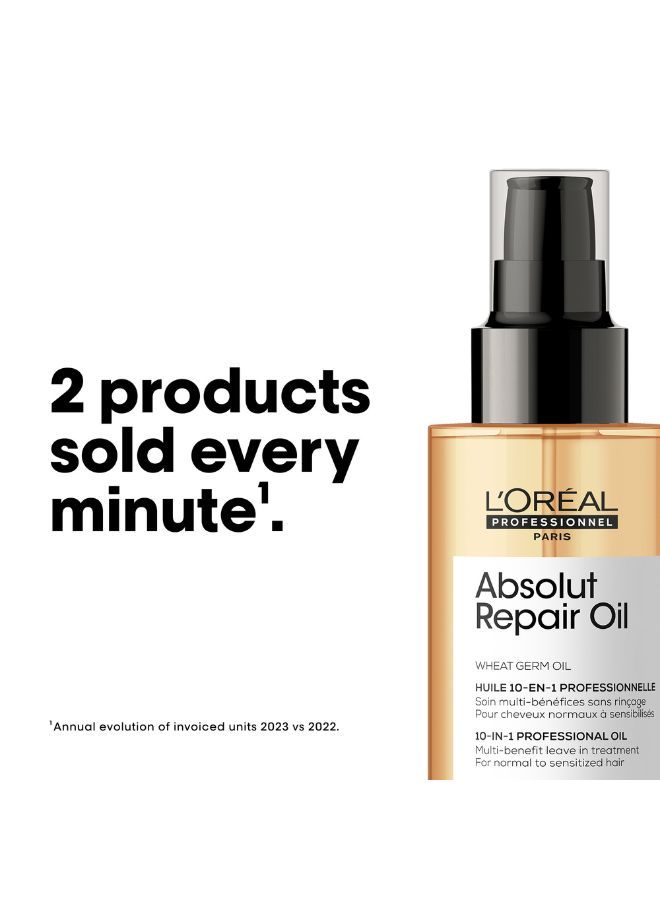 Serie Expert Absolut Repair 10 in 1 Leave in Oil for Dry and Damaged Hair 90.0ml