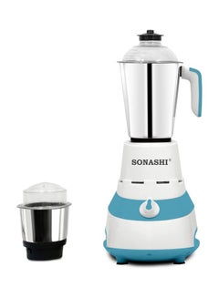SONASHI 2-in-1 Mixer Grinder with Powerful Hybrid Motor - 3 Speed Control with Overheat Protection | 2 Stainless Steel Jars for Wet/Dry Grinding Liquidizing with Durable Lids 1.5 L 600 W SB-185 Blue  - Image 1