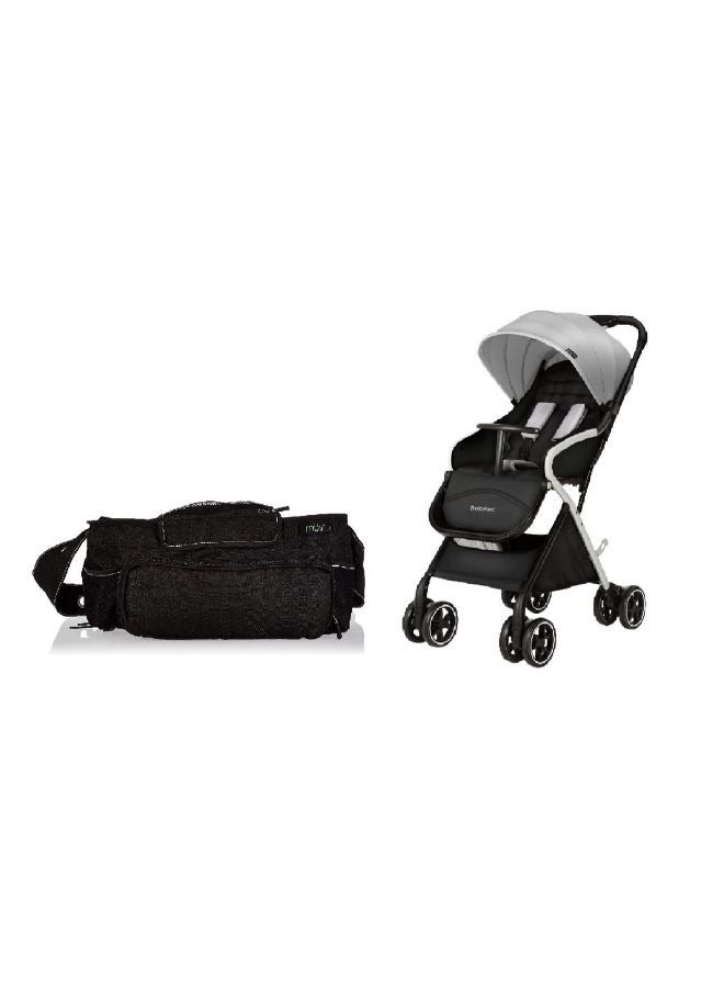 babytrend Compact Stroller 0-20kg - Grey And On The Go Stroller Tote - Bundle  - Image 1