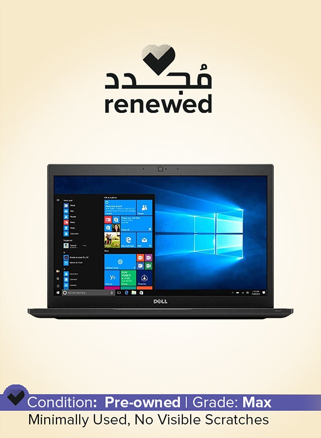 Renewed - Latitude 7480 Laptop With 14-Inch Display,Core i5-6300U/8 GB RAM/256 SSD/Windows 10 English/Arabic Black