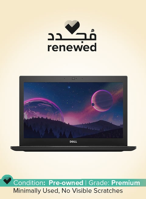 Renewed - Latitude 7390 Laptop With 13.3-Inch Display,Core-i7-8650U/16GBRAM/512 SSD/Windows 10 English/Arabic Black