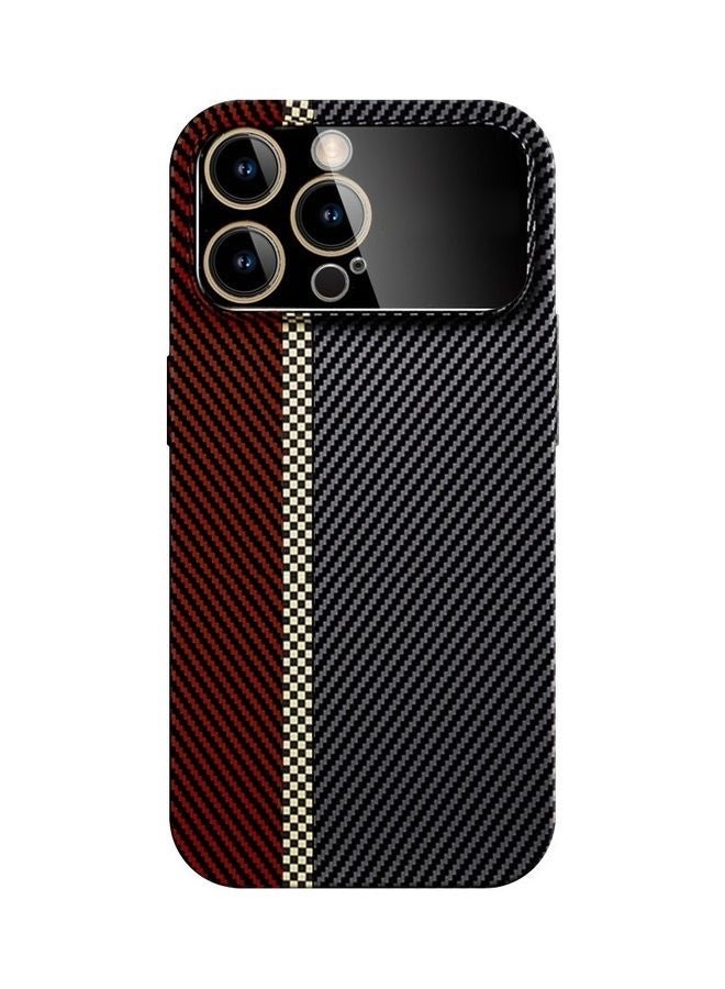 MARGOUN Aramid Carbon Fiber Case For Apple Iphone 12 Pro Max, Large Window Camera Protection Unique Design Mixed Amazing Color - Red/Grey - Image 1