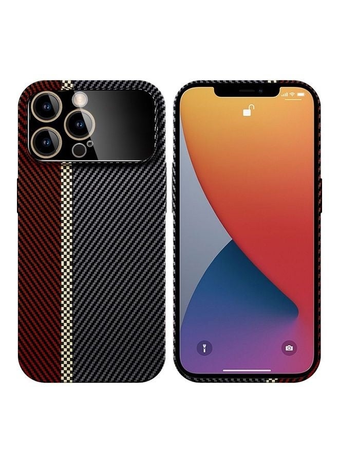 MARGOUN Aramid Carbon Fiber Case For Apple Iphone 12 Pro Max, Large Window Camera Protection Unique Design Mixed Amazing Color - Red/Grey - Image 2