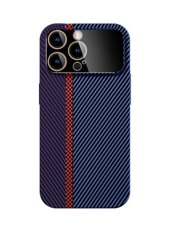 MARGOUN Aramid Carbon Fiber Case For Apple Iphone 13 Pro, Large Window Camera Protection Unique Design Mixed Amazing Color - Blue - Image 1