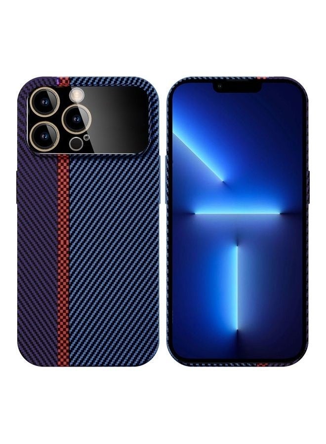 MARGOUN Aramid Carbon Fiber Case For Apple Iphone 13 Pro, Large Window Camera Protection Unique Design Mixed Amazing Color - Blue - Image 2