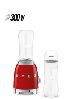 سميج خلاط طراز ريترو 50's، 2 إعدادات للسرعة، وزجاجتان للتنقل 300 W PBF01RDUK  - Image 1