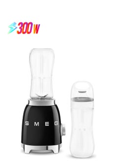سميج خلاط طراز ريترو 50's، 2 إعدادات للسرعة، وزجاجتان للتنقل 300 W PBF01BLUK  - Image 1