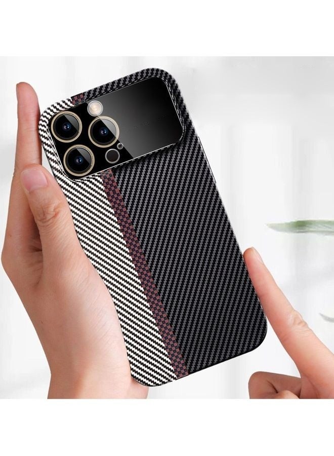 MARGOUN Aramid Carbon Fiber Case For Apple Iphone 12 Pro, Large Window Camera Protection Unique Design Mixed Amazing Color - Grey/White - Image 3