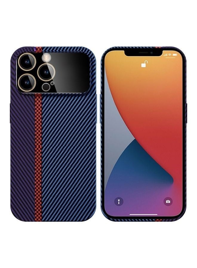 مارجون Aramid Carbon Fiber Case For Apple Iphone 12 Pro, Large Window Camera Protection Unique Design Mixed Amazing Color - Blue - Image 2