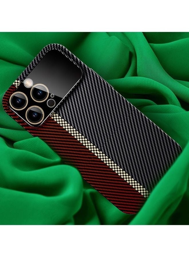 مارجون حافظة هاتف آيفون 12 برو بحماية كاميرا نافذة كبيرة تصميم فريد لون مذهل مختلط من ألياف الكربون الأراميد - Image 4