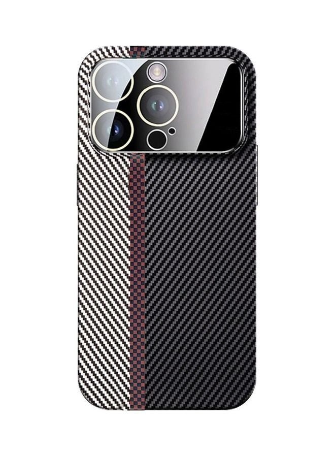 MARGOUN Aramid Carbon Fiber Case For Apple Iphone 14 Pro Max, Large Window Camera Protection Unique Design Mixed Amazing Color - White/Grey - Image 1