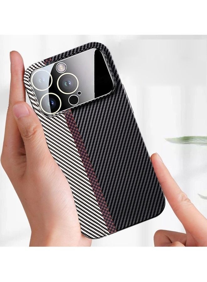 MARGOUN Aramid Carbon Fiber Case For Apple Iphone 14 Pro Max, Large Window Camera Protection Unique Design Mixed Amazing Color - White/Grey - Image 3