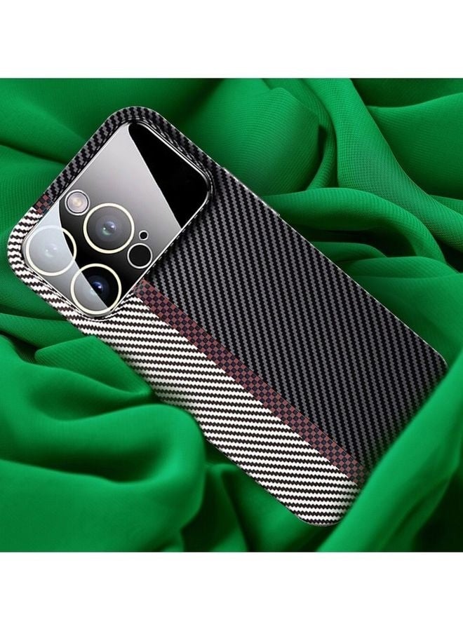 MARGOUN Aramid Carbon Fiber Case For Apple Iphone 14 Pro Max, Large Window Camera Protection Unique Design Mixed Amazing Color - White/Grey - Image 4