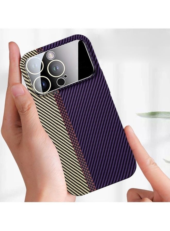 MARGOUN Aramid Carbon Fiber Case For Apple Iphone 14 Pro Max, Large Window Camera Protection Unique Design Mixed Amazing Color - White/Blue - Image 3