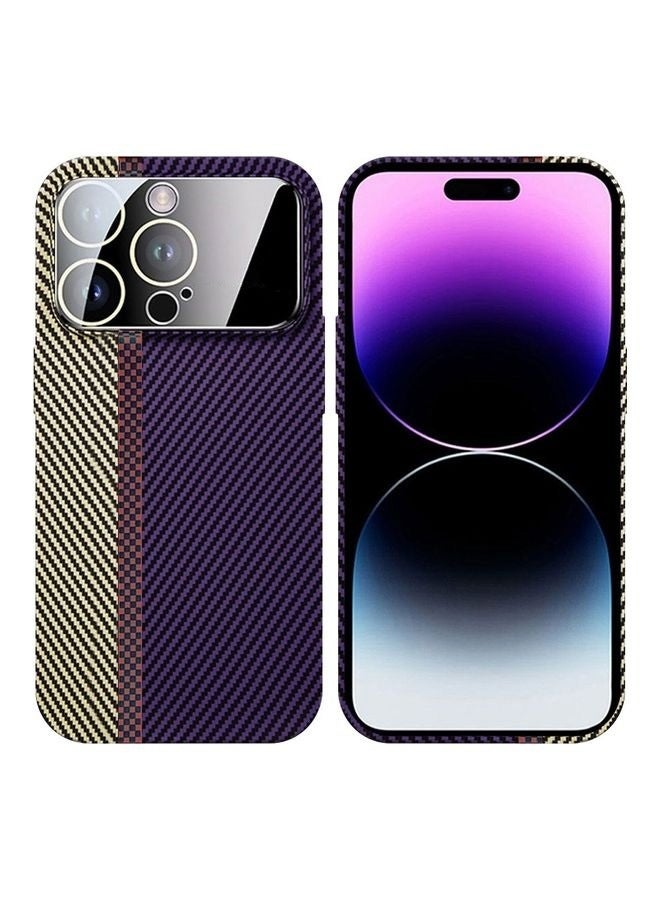 MARGOUN Aramid Carbon Fiber Case For Apple Iphone 14 Pro Max, Large Window Camera Protection Unique Design Mixed Amazing Color - White/Blue - Image 2