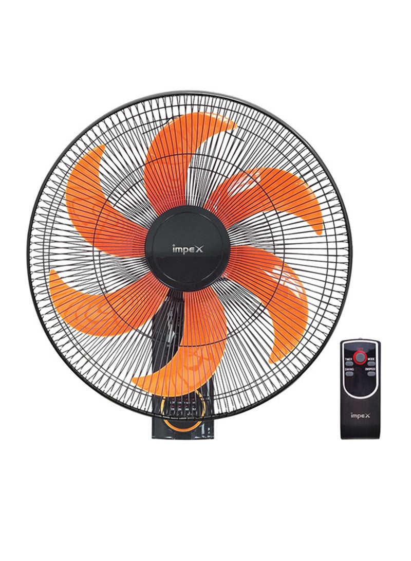 Impex 3-Speed Selection Wall Fan,Remote Control ,Auto Protection, 6 Blades, Horizontal Oscillation 55 W WF 7503 Multicolour  - Image 1