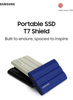 Samsung T7 Shield 2TB Portable External SSD, USB 3.2 Gen2 Interface (10 Gbps), Read/Write Speeds Up to 1050/1000 MB/s, AES 256-bit Encryption, Rugged, IP65 Dust & Water Resistant, Black | MU-PE2T0S/WW 2 TB  - Image 4
