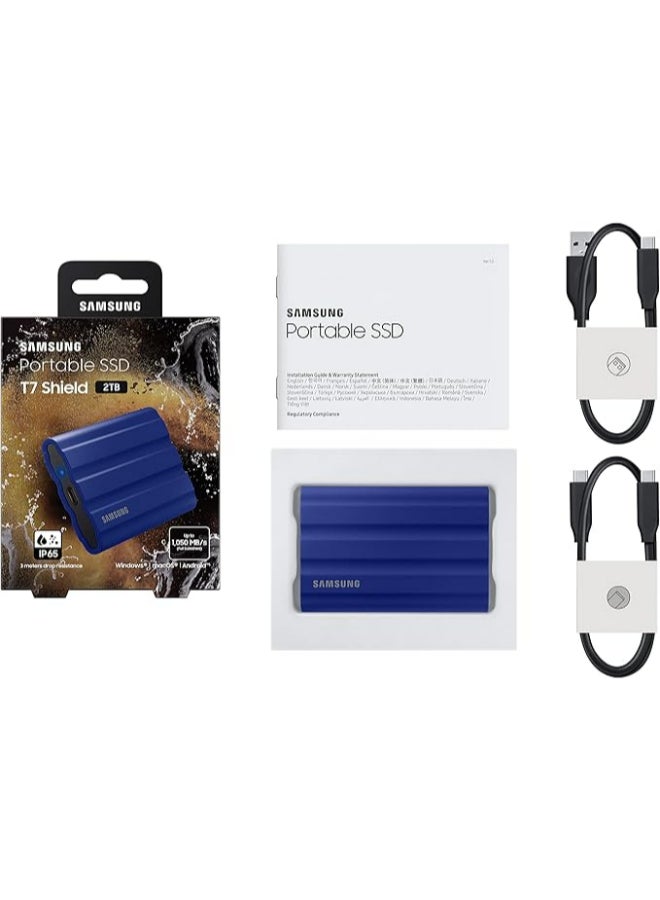 Samsung T7 Shield 2TB Portable External SSD, USB 3.2 Gen2 Interface (10 Gbps), Read/Write Speeds Up to 1050/1000 MB/s, AES 256-bit Encryption, Rugged, IP65 Dust & Water Resistant, Black | MU-PE2T0S/WW 2 TB - Image 5