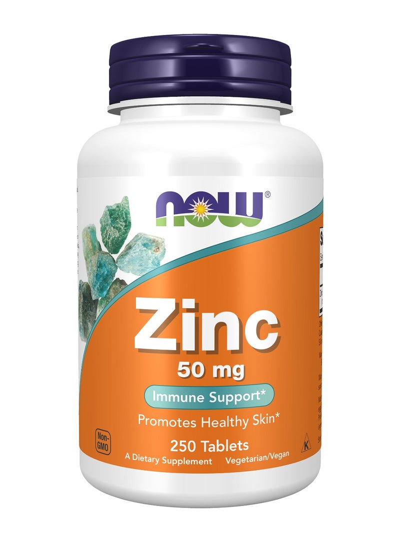 Now Foods - Zinc Gluconate 50Mg 250 Tablets - Image 1