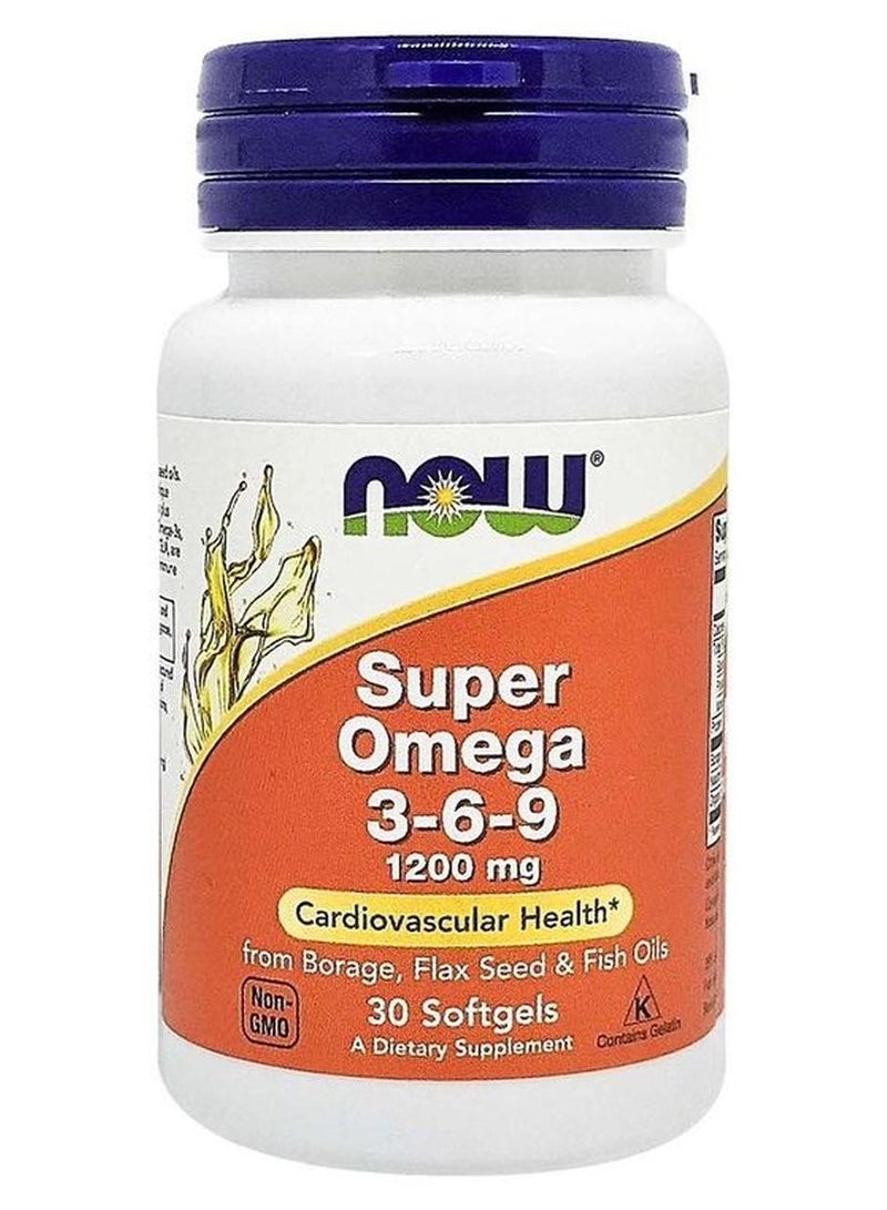 ناو فودز نيو فودز سوبر أوميغا 3-6-9 1200 ملغ 30 كبسولة لينة - Image 1
