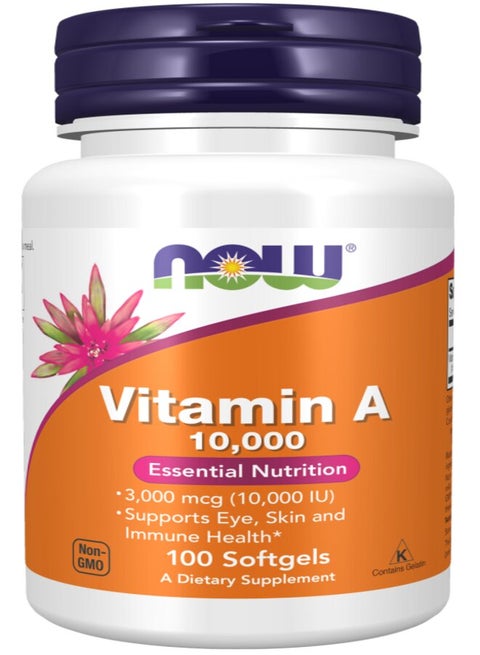 Now Foods Vitamin A 10,000 Iu 100 Softgels