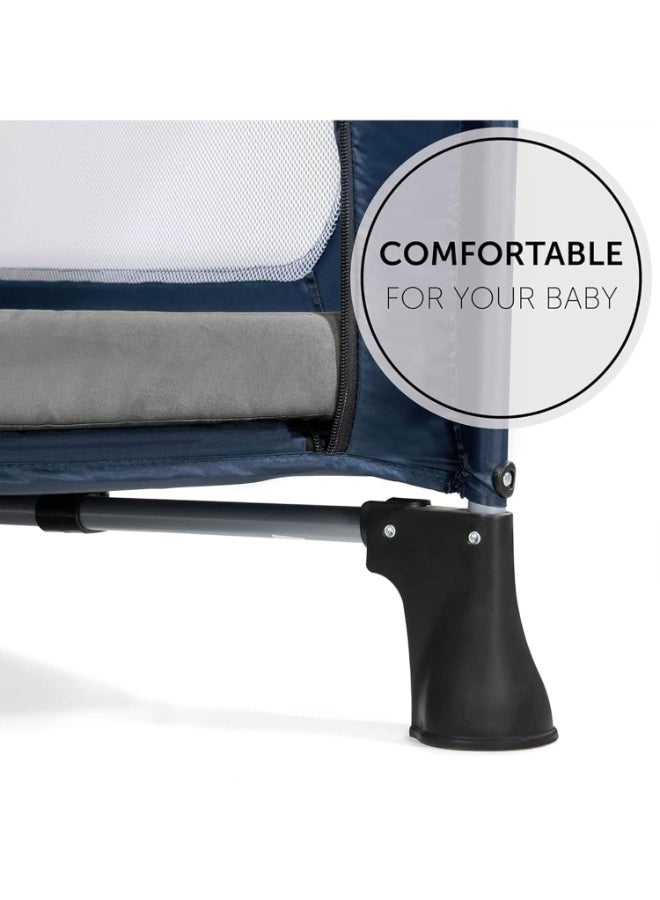 hauck - Travel Cot Accessories Sleeper 6 Cm Thick Foldable Mattress, Breathable Foam, Tight Top, Certified Fabrics, Easy To Carry With Carry Bag, For Toddlers And Babies - Grey - Image 1