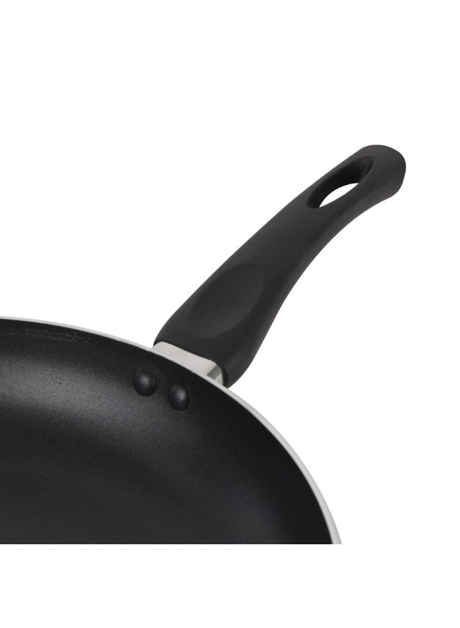 Royalford - 3 Layer N/S Coating Frypan Aluminium Non-Stick With Tempered Glass Lid Ptfe Free Pfoa Free Assorted Colour 22x4.2cm - Image 1