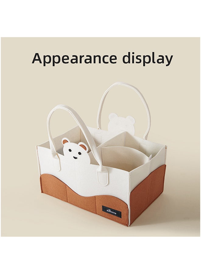 صنفينو منظم حفاضات قابل للطي ومحمول - حاملة حفاضات - عاجي - Image 5